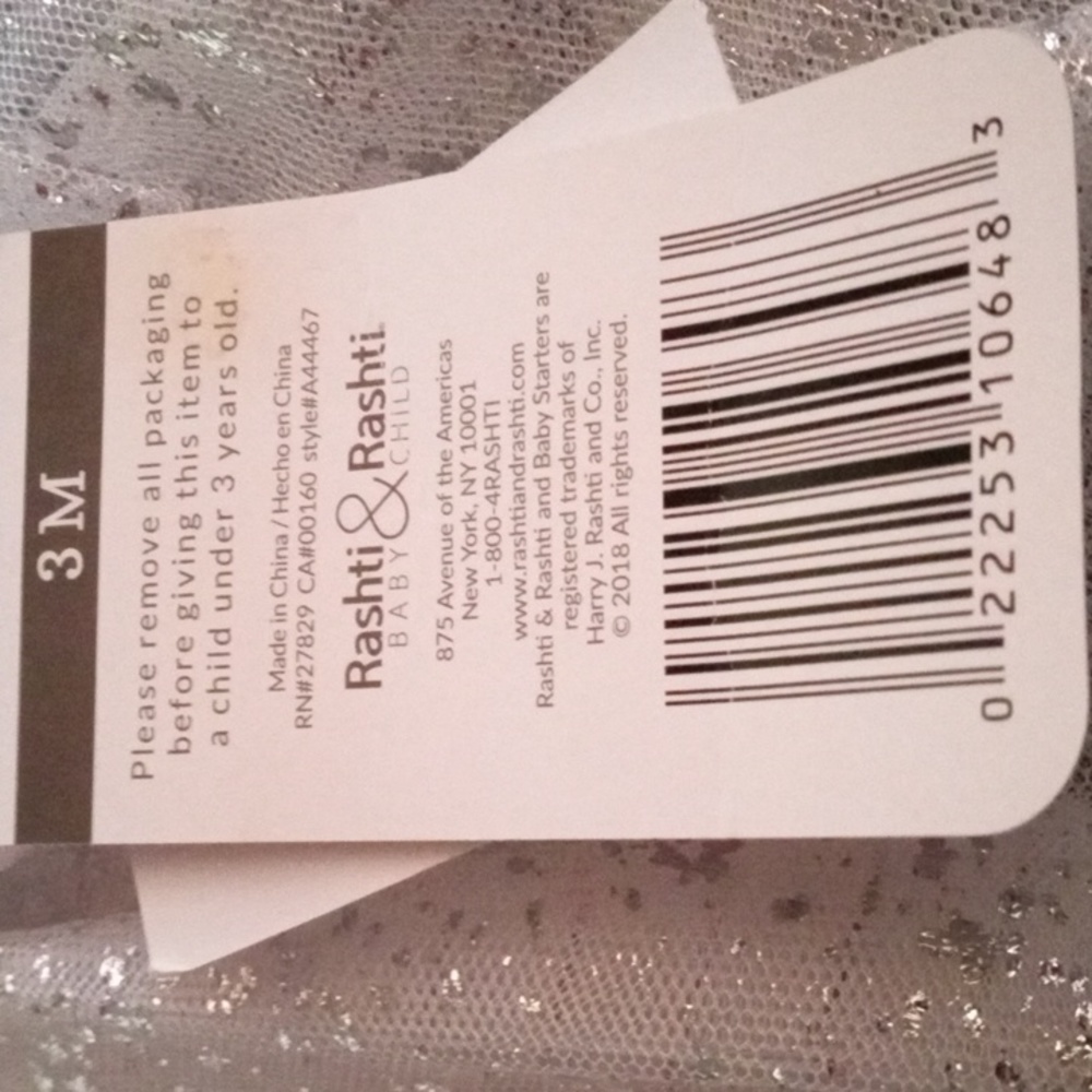 NWT Baby Starters 3 Months Baby Girls Legging Pants with Tulle Skirt attached - Picture 6 of 8